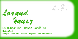 lorand hausz business card